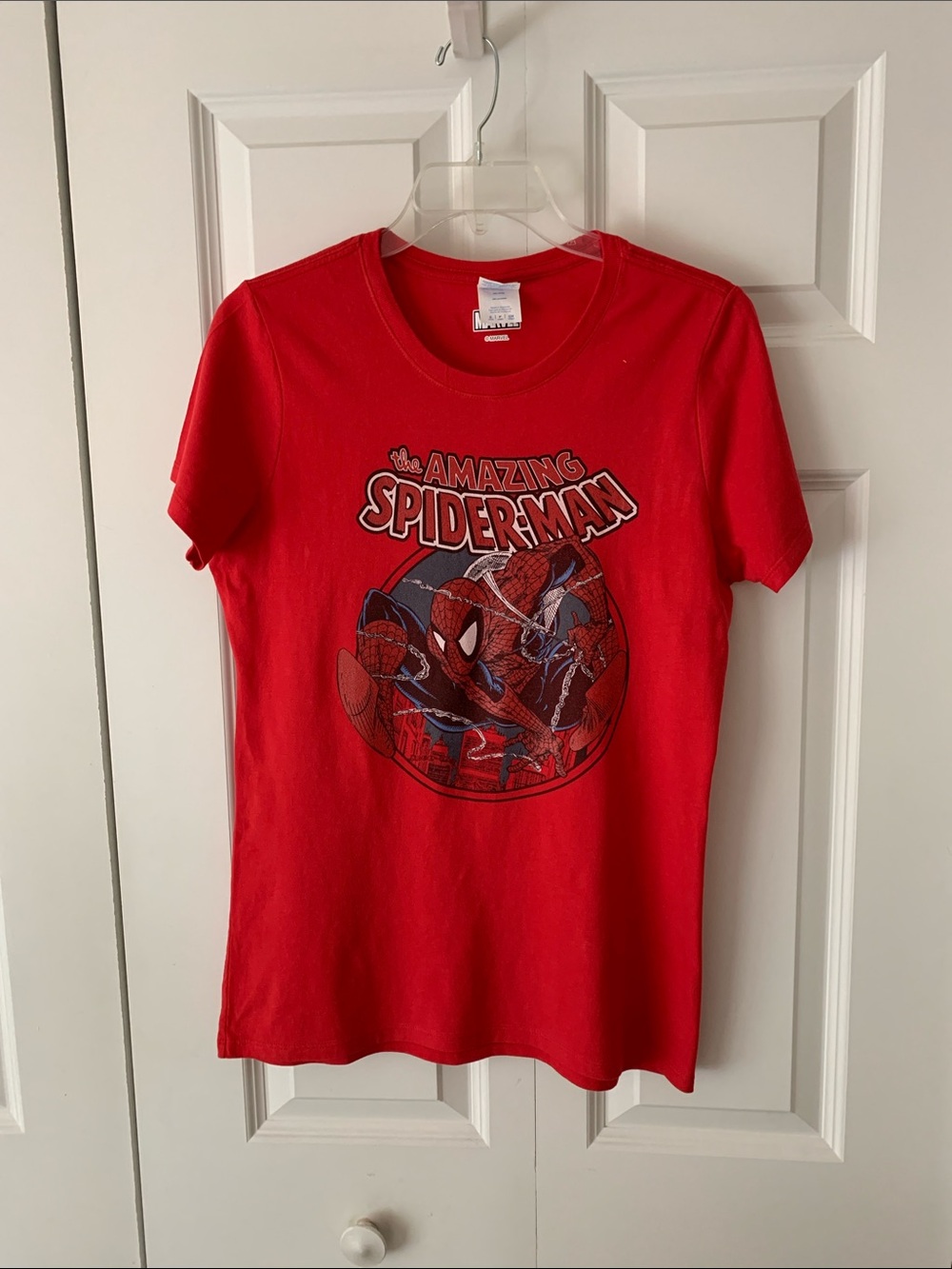 The Amazing Spider-Man Red Tee Shirt Womens S Graphic Tee